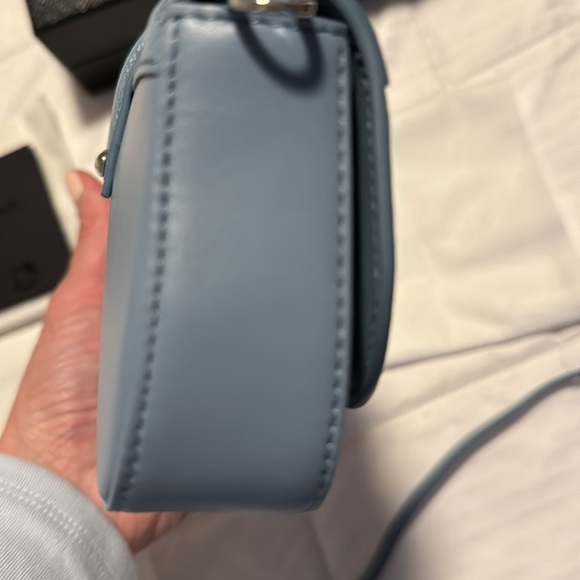 NWT light blue leather Prada Mini Bandoliera - Picture 8 of 8